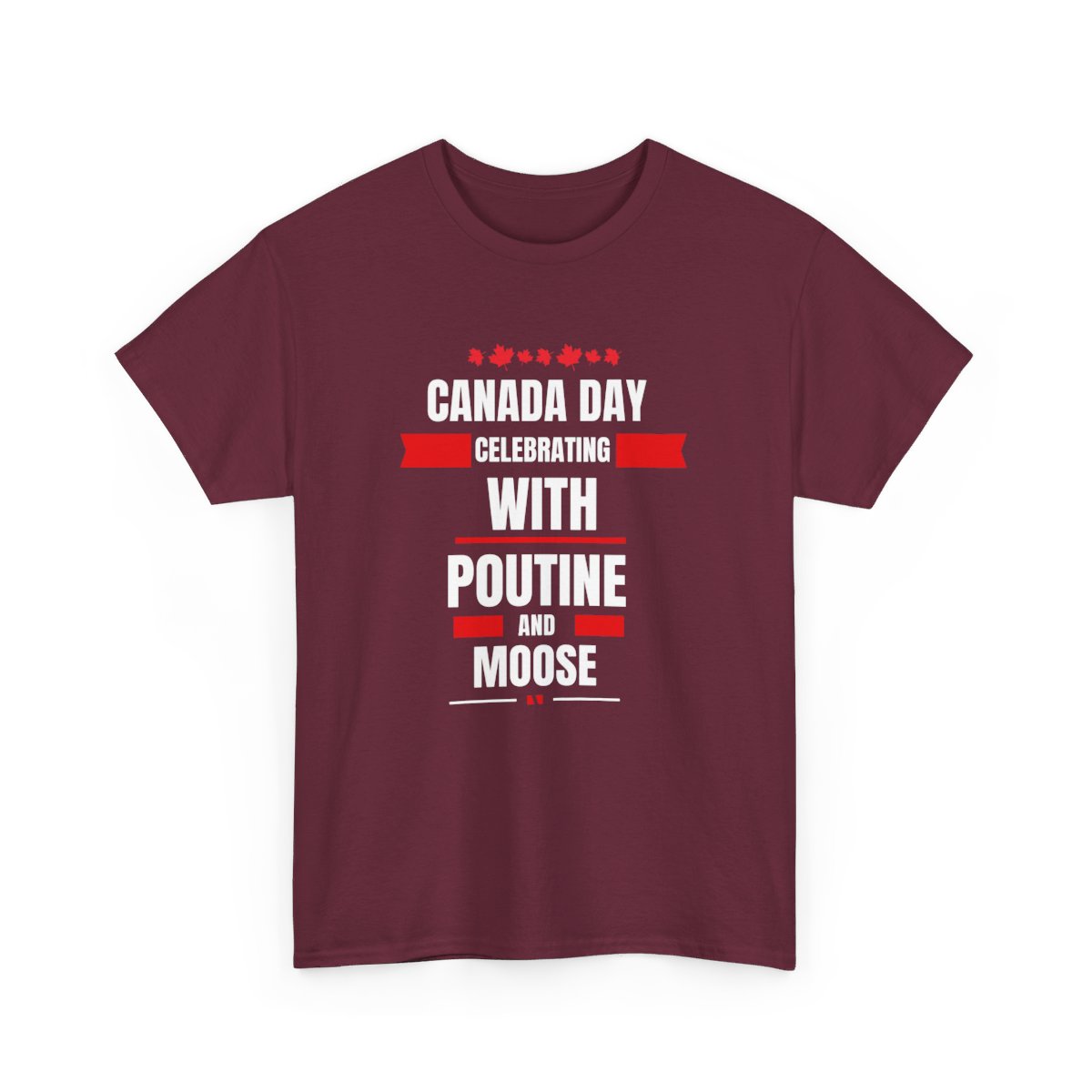 Canada Day: Celebrating With Poutine & Moose: Unisex Heavy Cotton Tee - Image 58