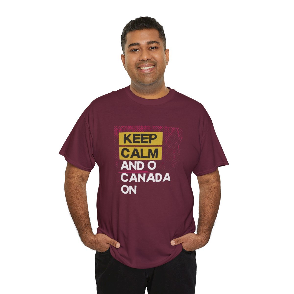 Keep Calm & O Canada On: Unisex Heavy Cotton Tee - Image 72