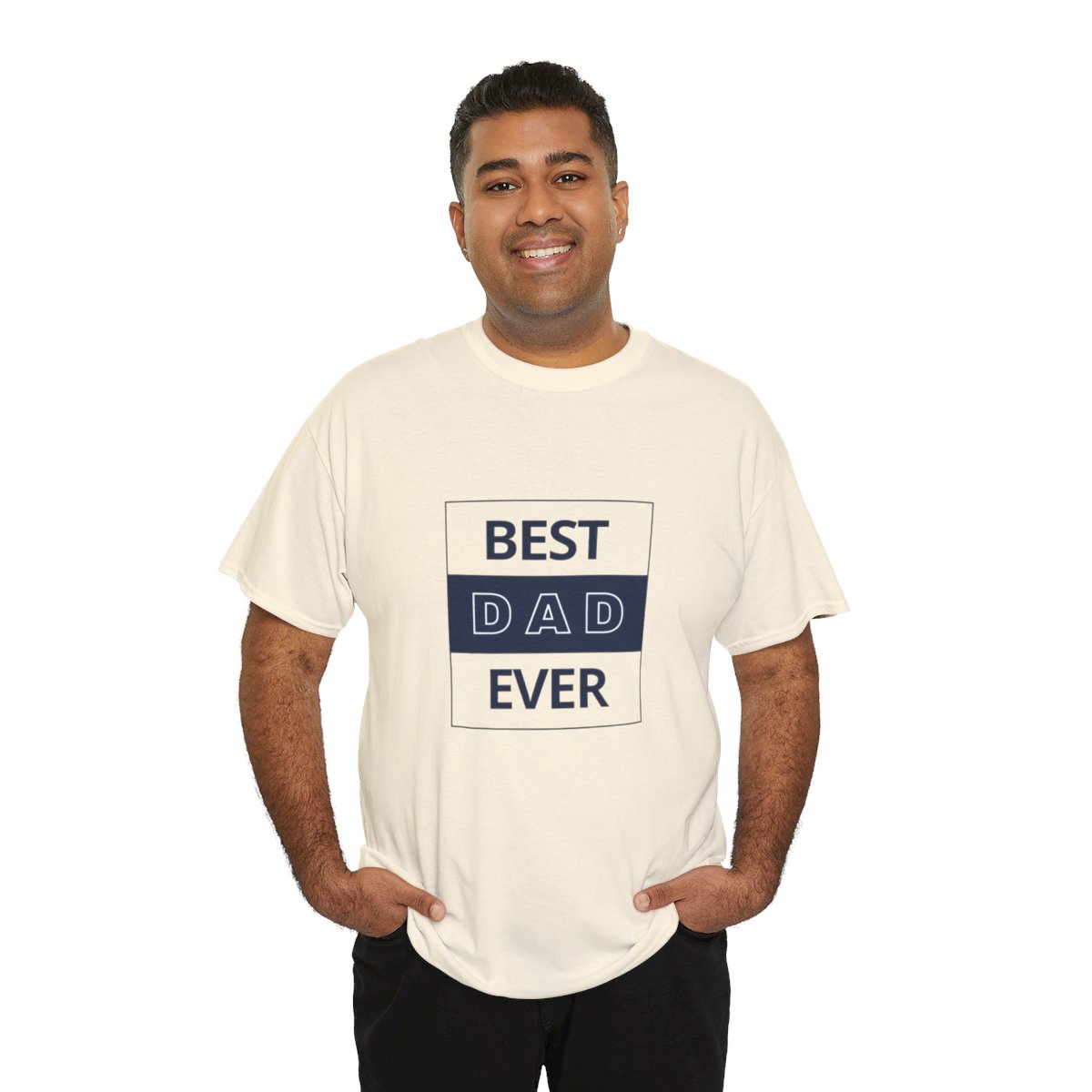 Best Dad Ever: Unisex Heavy Cotton Tee - Image 125