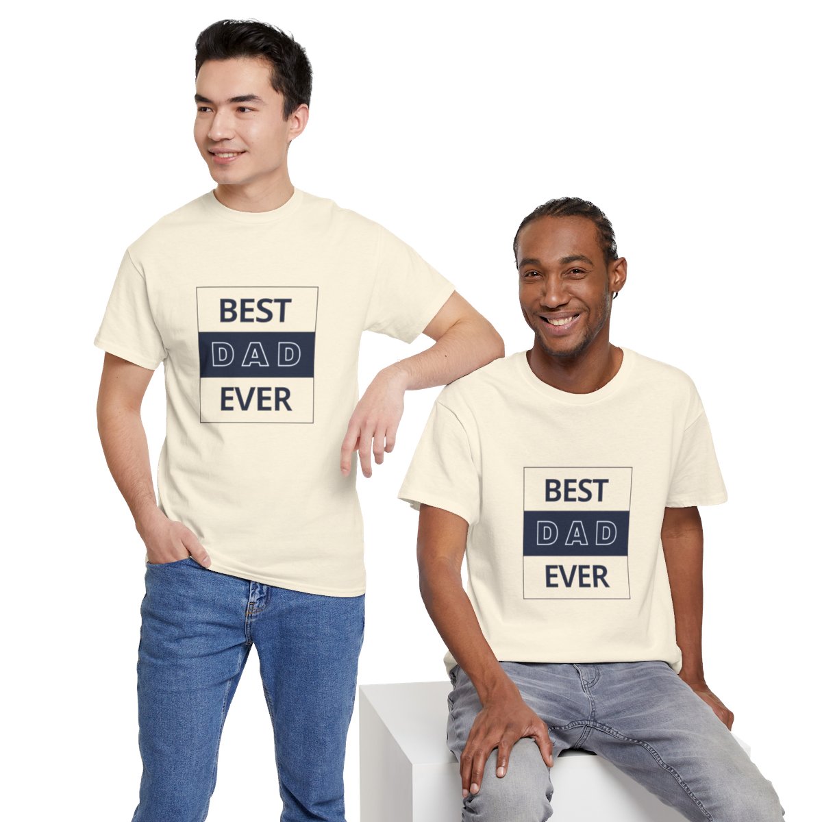 Best Dad Ever: Unisex Heavy Cotton Tee - Image 134