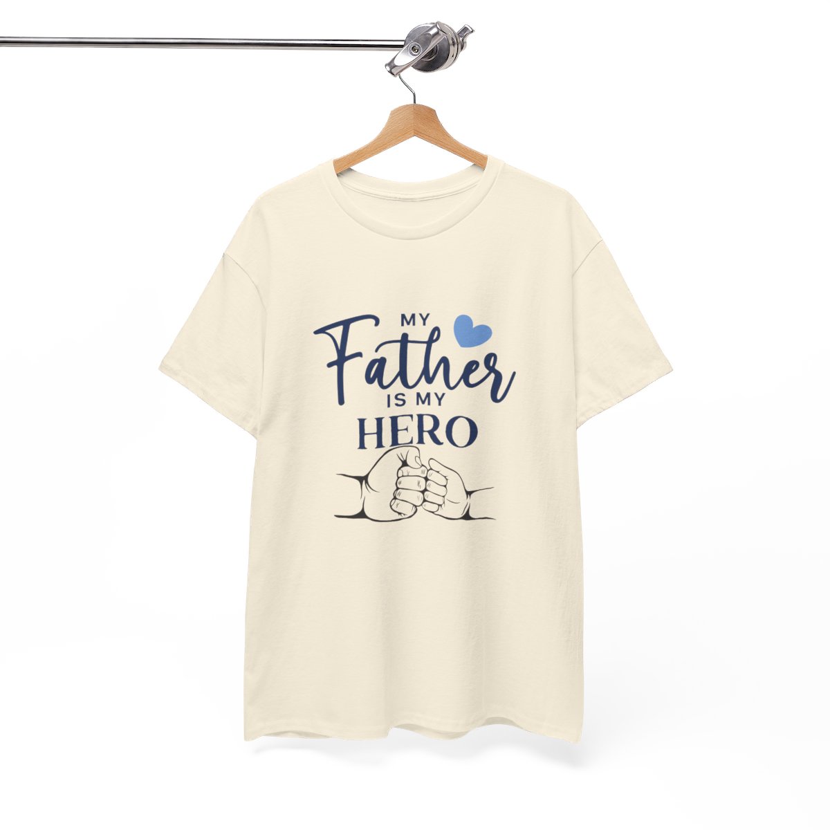 My father is my hero: Unisex Heavy Cotton Tee - Image 116