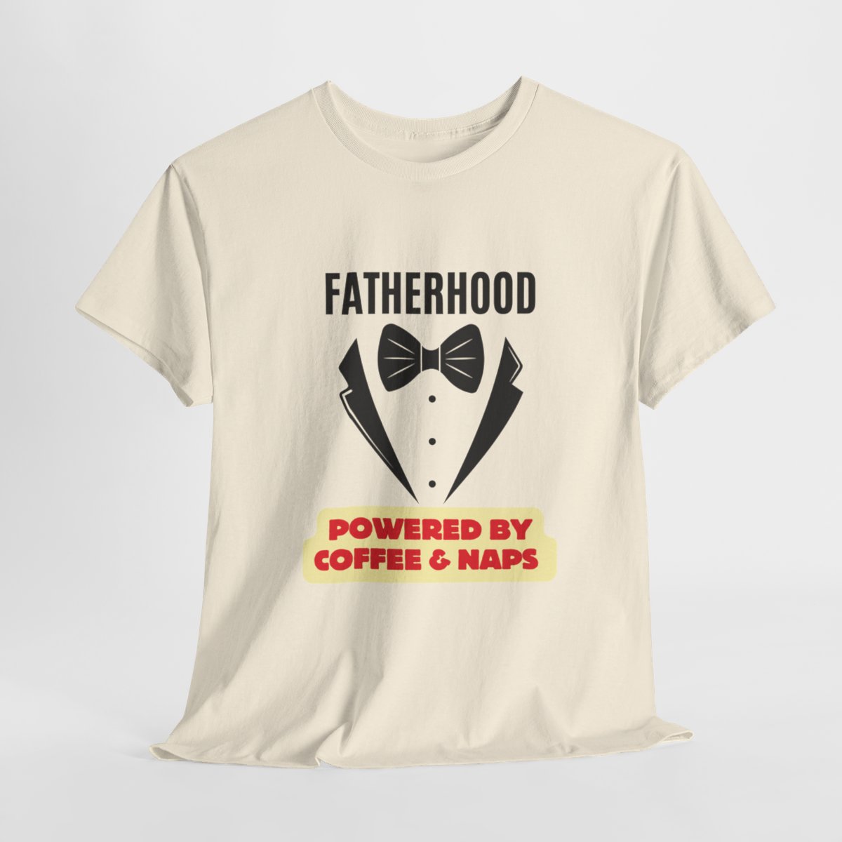 Fatherhood: Powered By Coffee & Nap: Unisex Heavy Cotton Tee - Image 88
