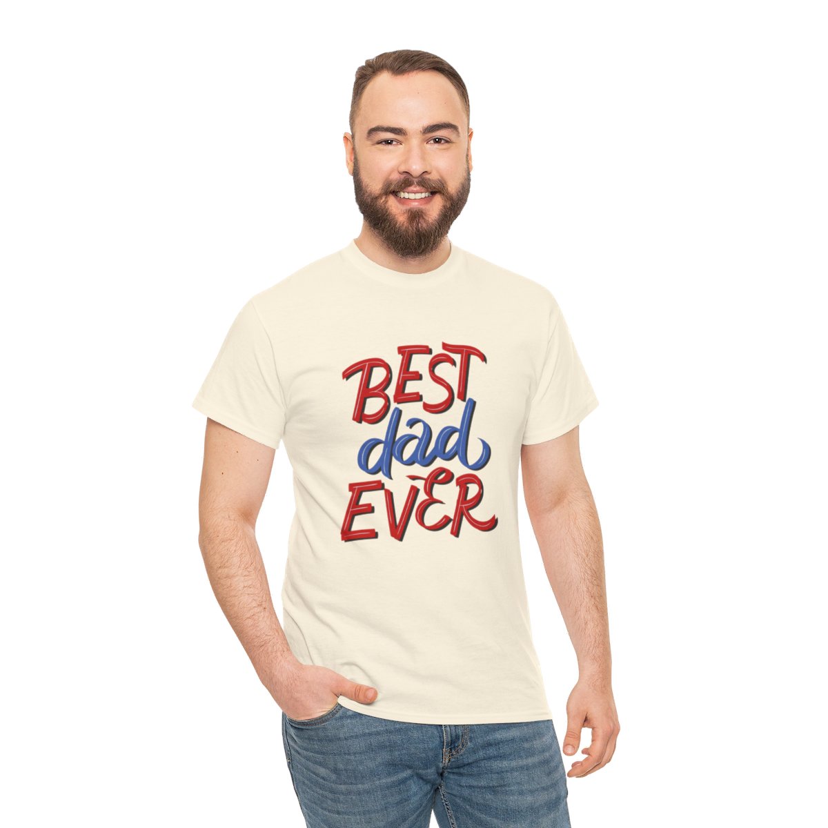 Best Dad Ever: Unisex Heavy Cotton Tee - Image 94
