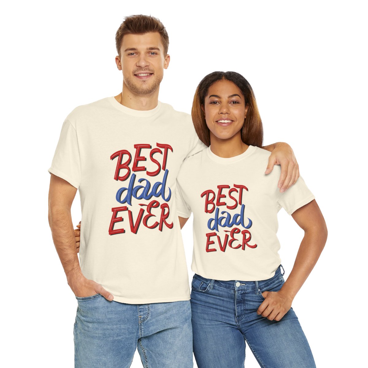 Best Dad Ever: Unisex Heavy Cotton Tee - Image 105