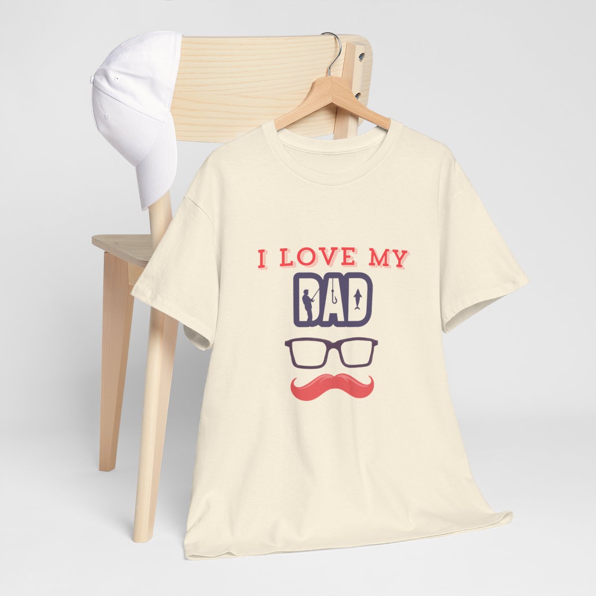 I Love My dad: Unisex Heavy Cotton Tee 9 I Love My dad: Unisex Heavy Cotton Tee - Image 9