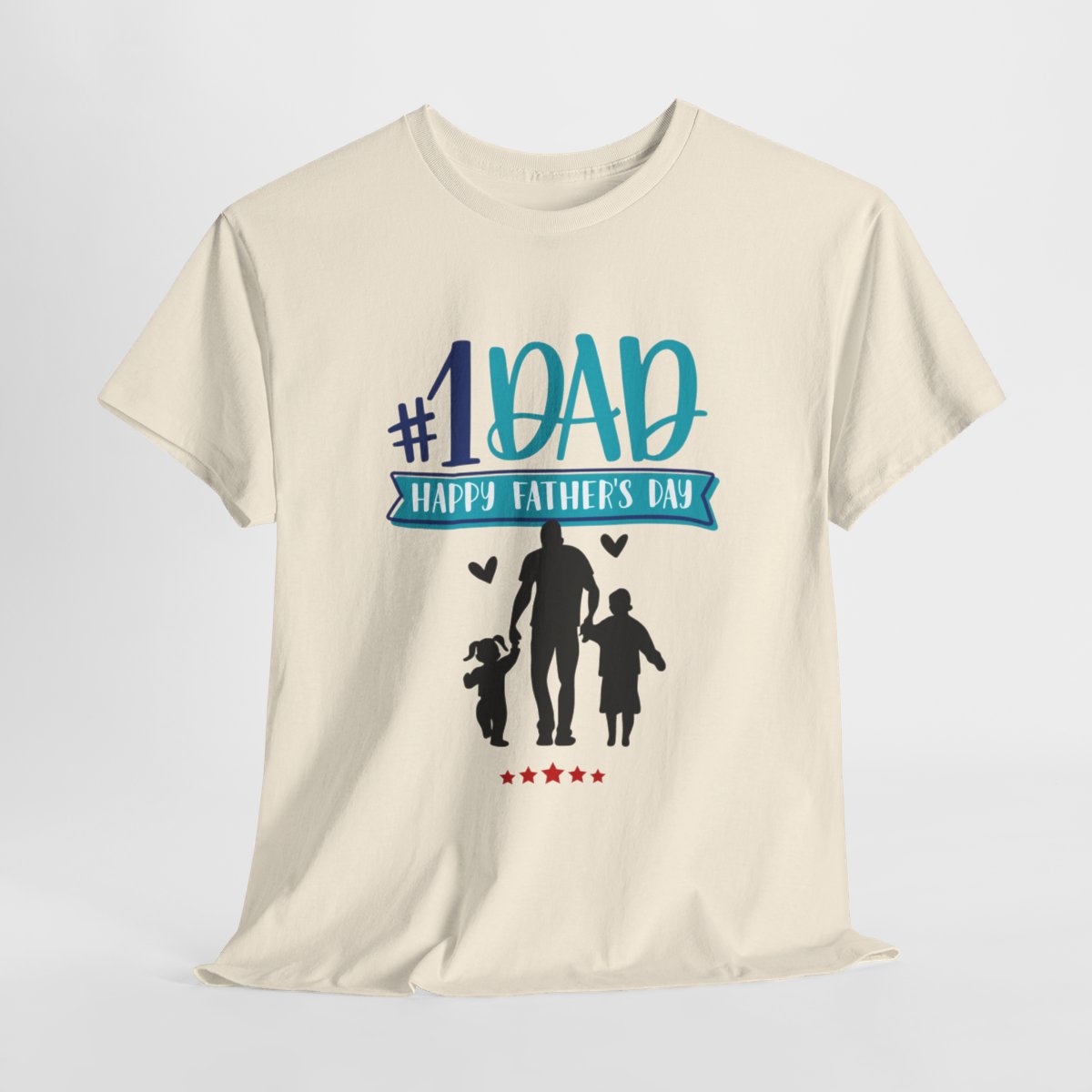 No.1 Dad, Happy Father's Day: Unisex Heavy Cotton Tee 61 No.1 Dad, Happy Father's Day: Unisex Heavy Cotton Tee - Image 61