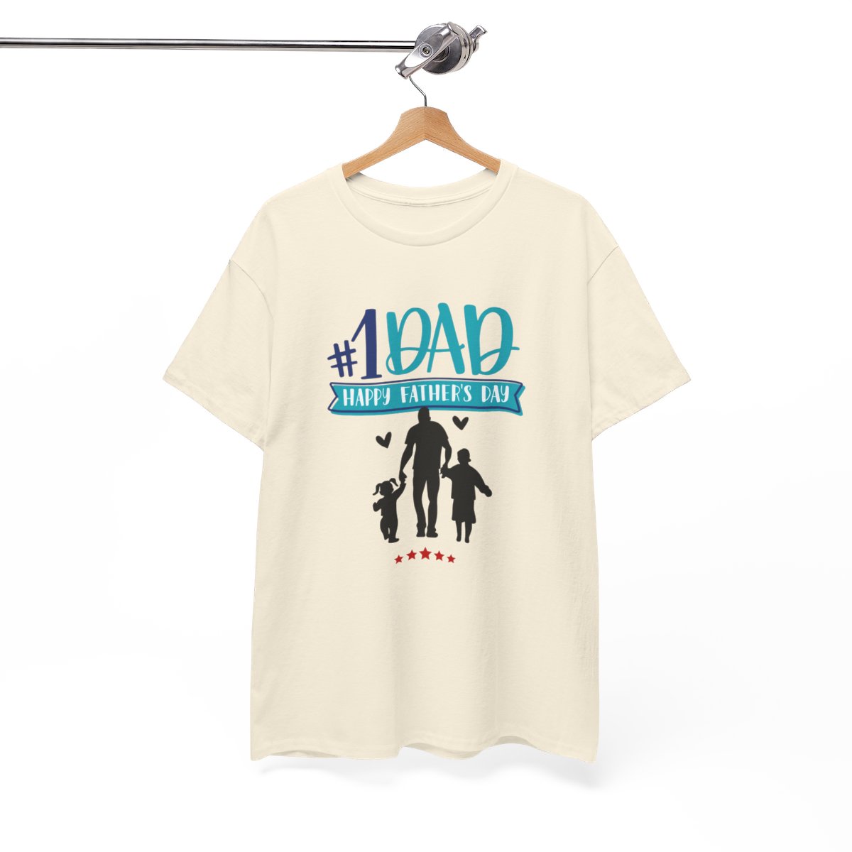 No.1 Dad, Happy Father's Day: Unisex Heavy Cotton Tee 62 No.1 Dad, Happy Father's Day: Unisex Heavy Cotton Tee - Image 62