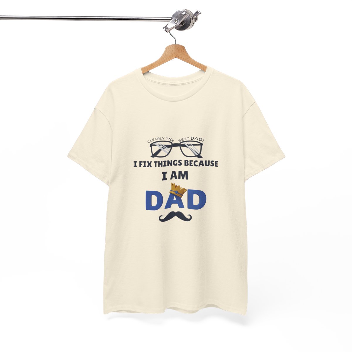 I Fix Things Because  I am Dad: Unisex Heavy Cotton Tee - Image 62