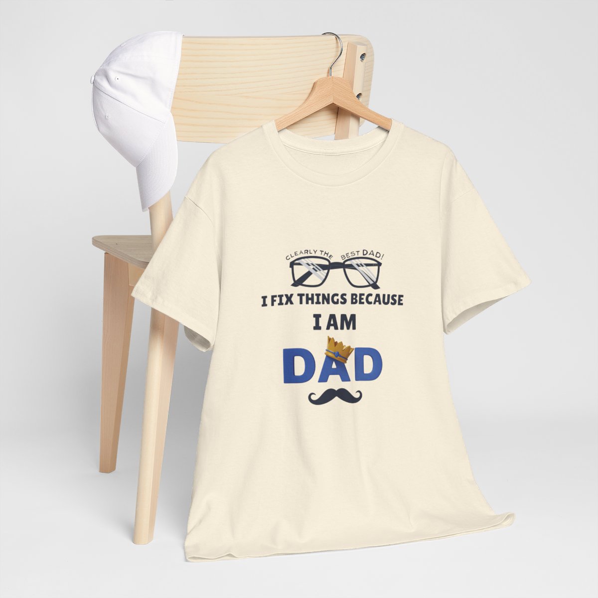 I Fix Things Because  I am Dad: Unisex Heavy Cotton Tee - Image 63