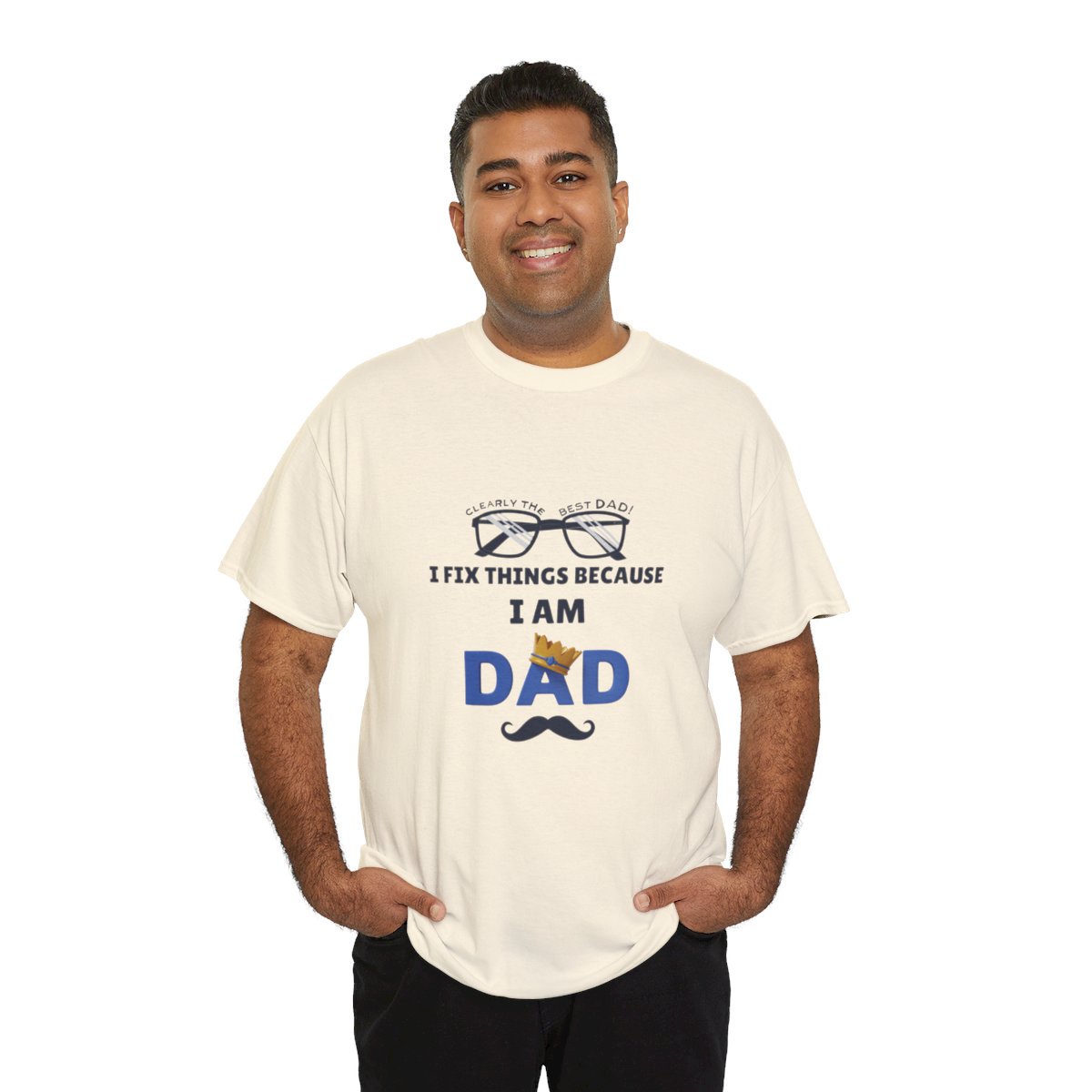 I Fix Things Because  I am Dad: Unisex Heavy Cotton Tee - Image 71