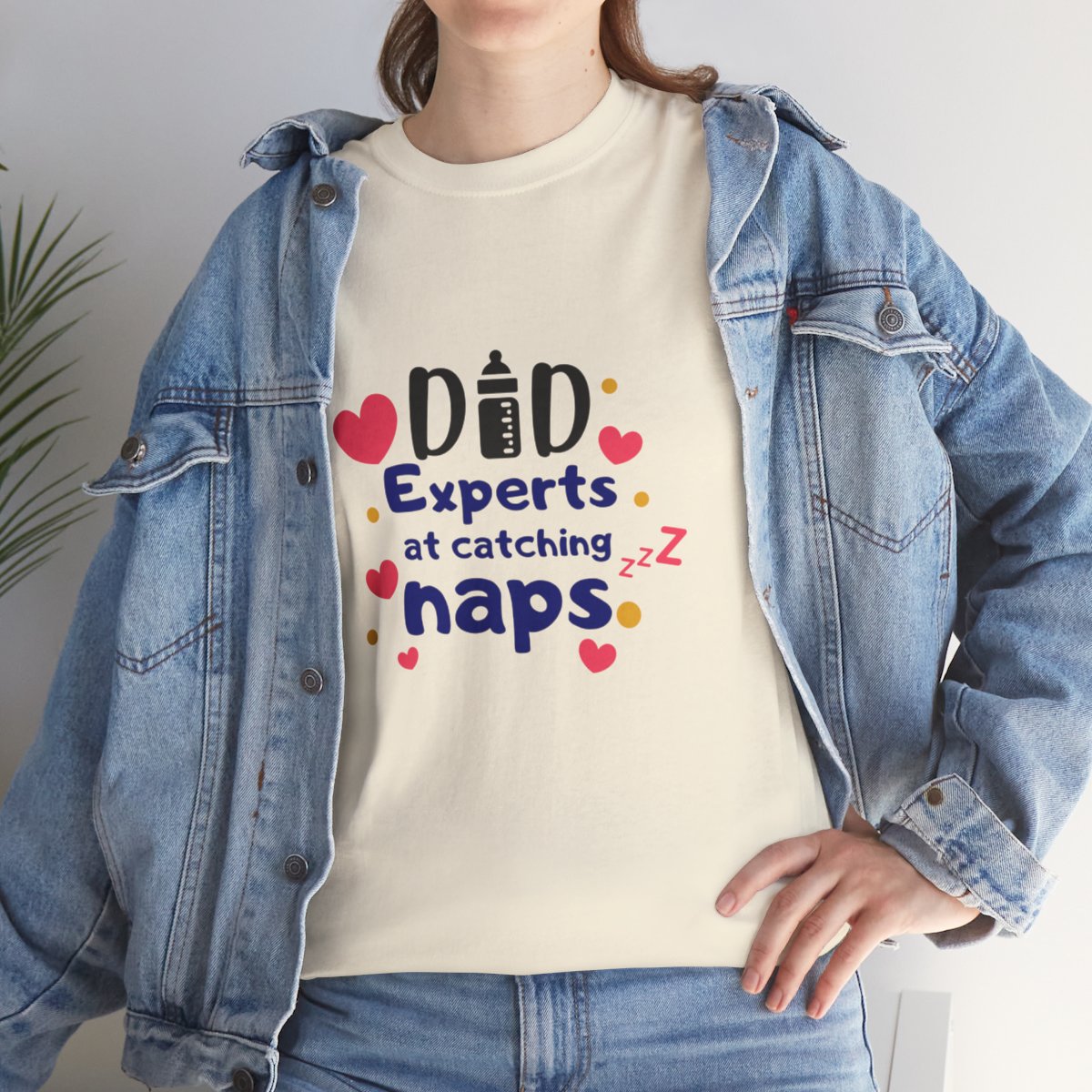 Dad: Experts at Catching Naps: Unisex Heavy Cotton Tee - Image 82