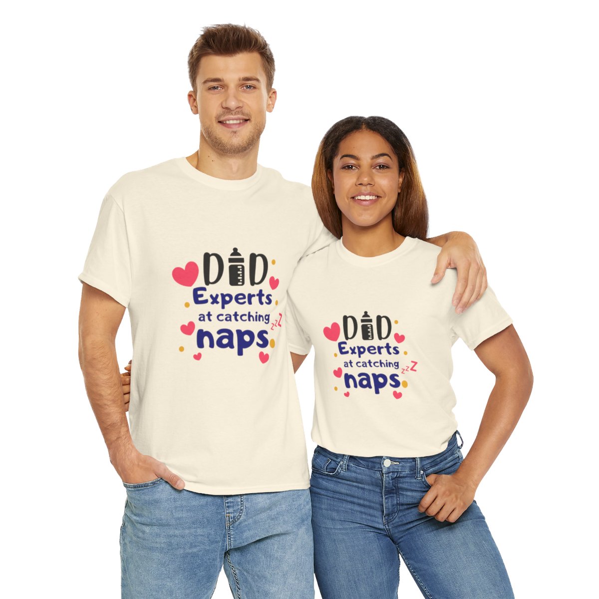 Dad: Experts at Catching Naps: Unisex Heavy Cotton Tee - Image 105