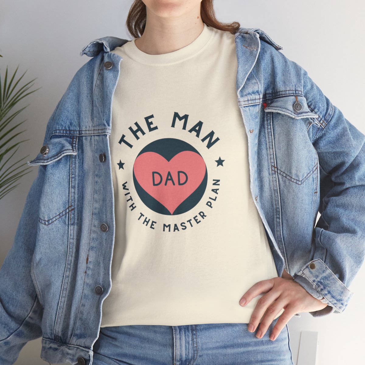 Dad: The Man with The Master Plan: Unisex Heavy Cotton Tee - Image 77
