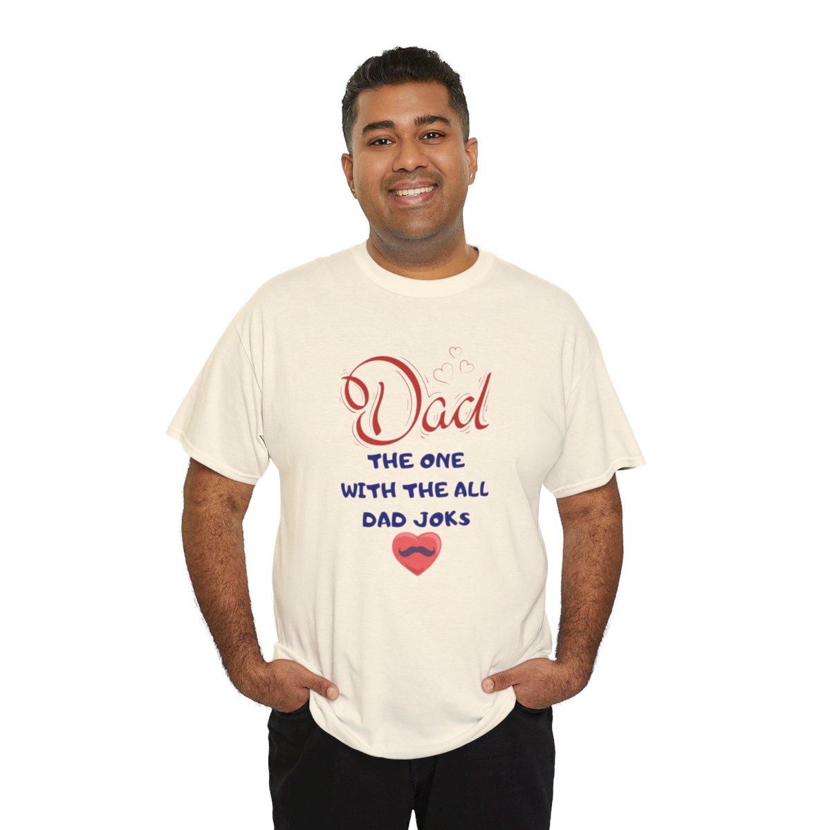 Dad: The One With The All Dad Jokes: Unisex Heavy Cotton Tee - Image 99