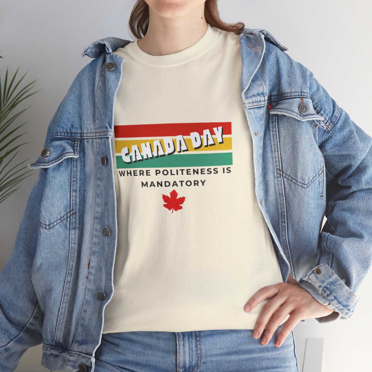 Canada Day: Where Politeness is Mandatory: Unisex Heavy Cotton Tee - Image 82