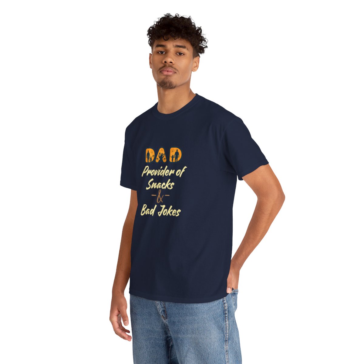 Dad: Provider of Snacks & Bad Jokes: Unisex Heavy Cotton Tee - Image 122