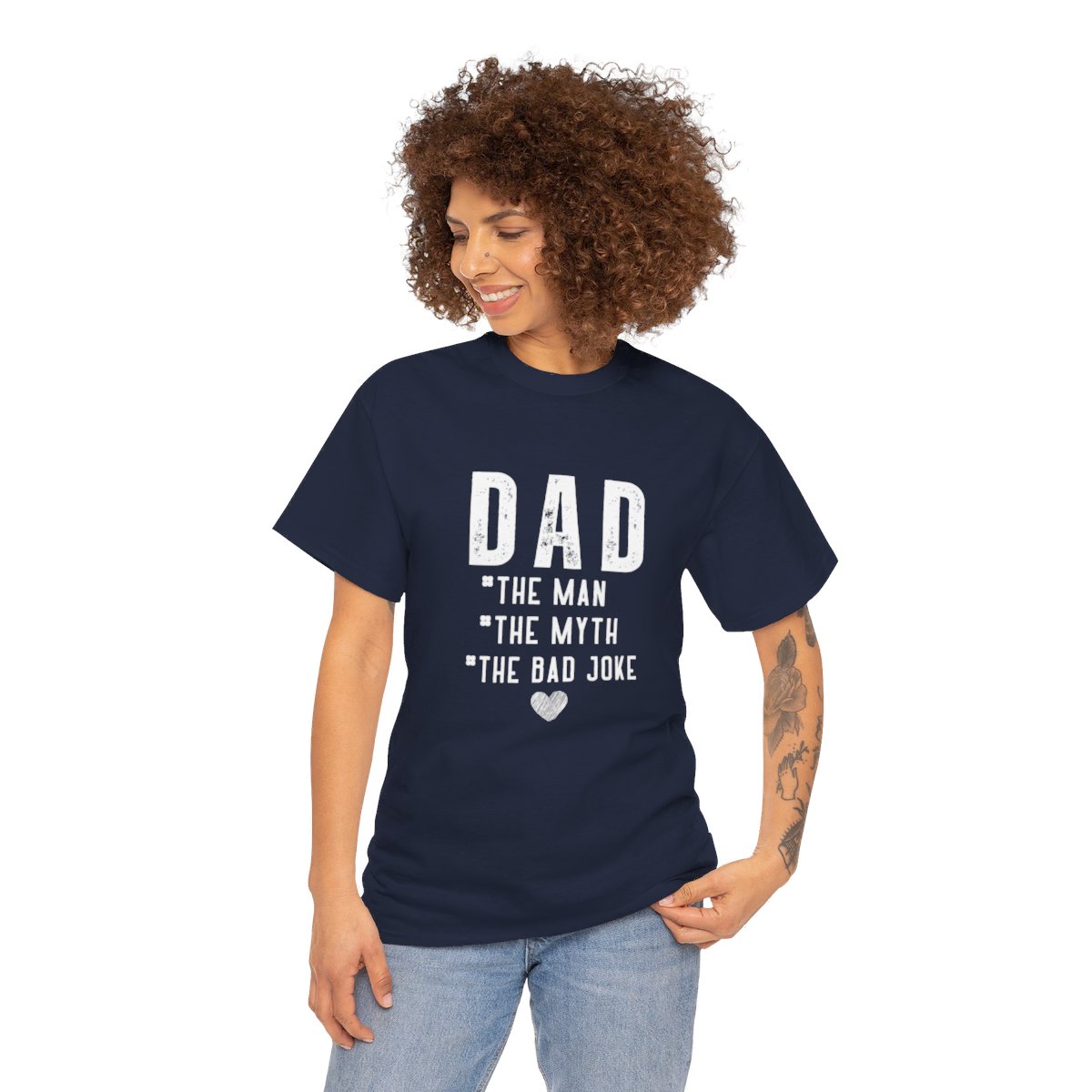 Dad The Man The Myth The Bad Joke: Unisex Heavy Cotton Tee - Image 173