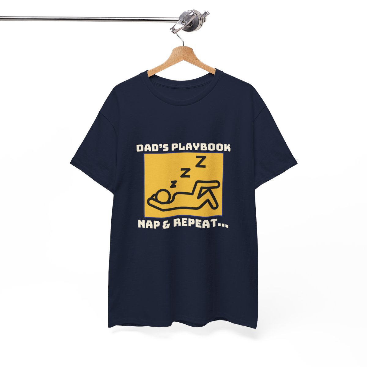 Dad's Playbook, Nap & Repeat: Unisex Heavy Cotton Tee - Image 170