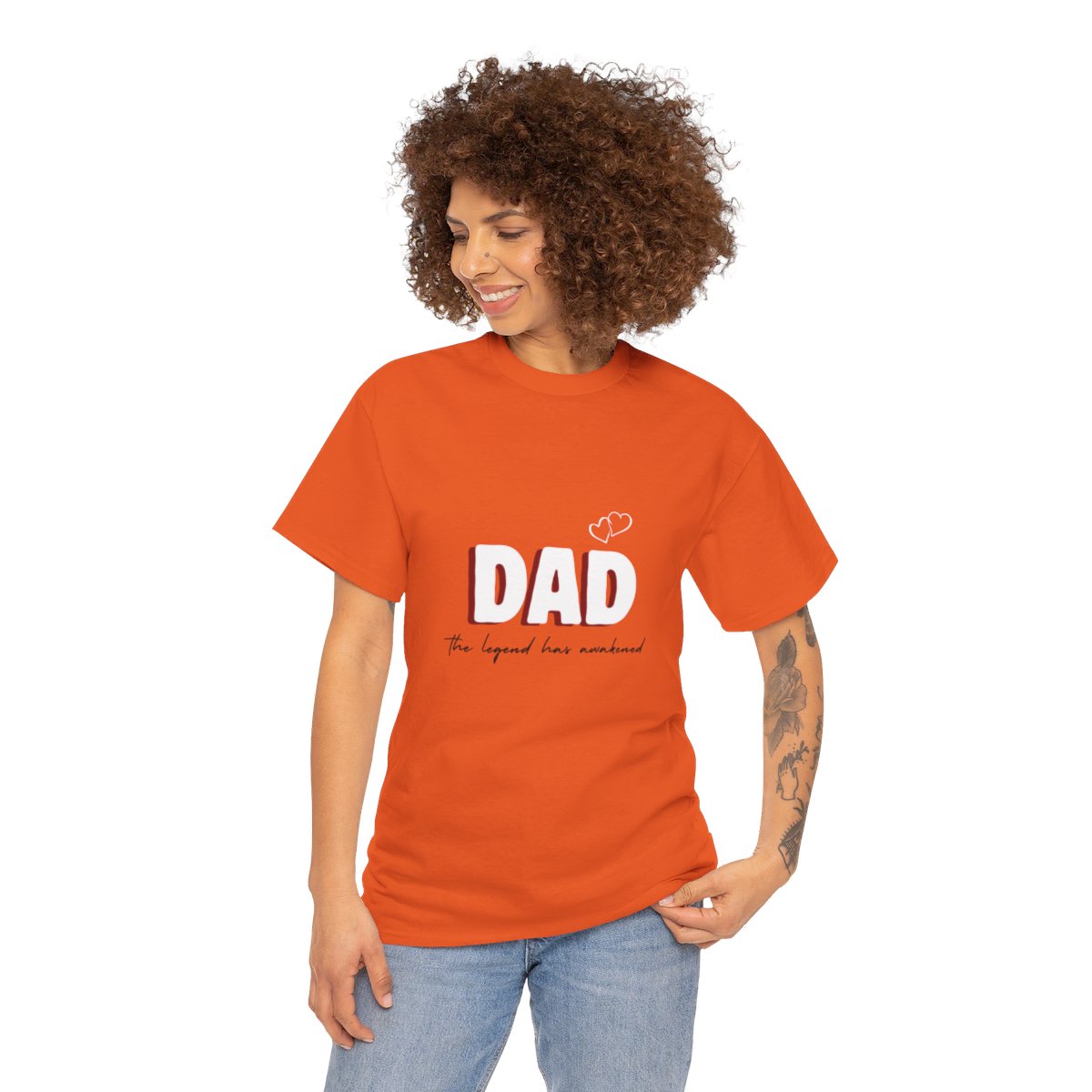 Dad: The Legend Has Awakened: Unisex Heavy Cotton Tee - Image 11