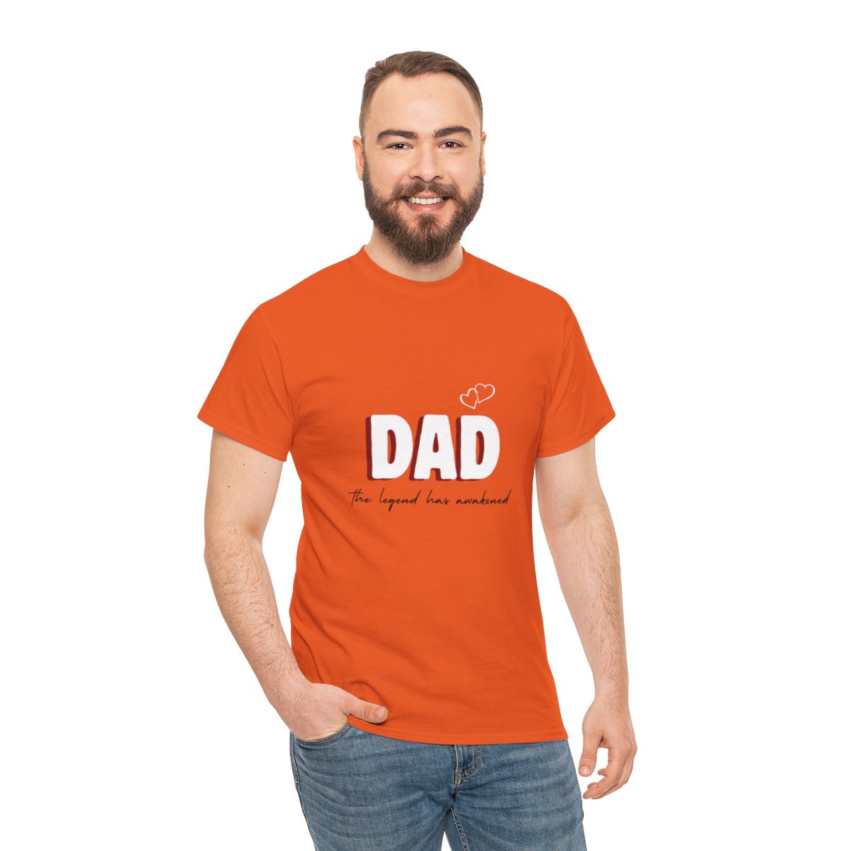 Dad: The Legend Has Awakened: Unisex Heavy Cotton Tee - Image 13