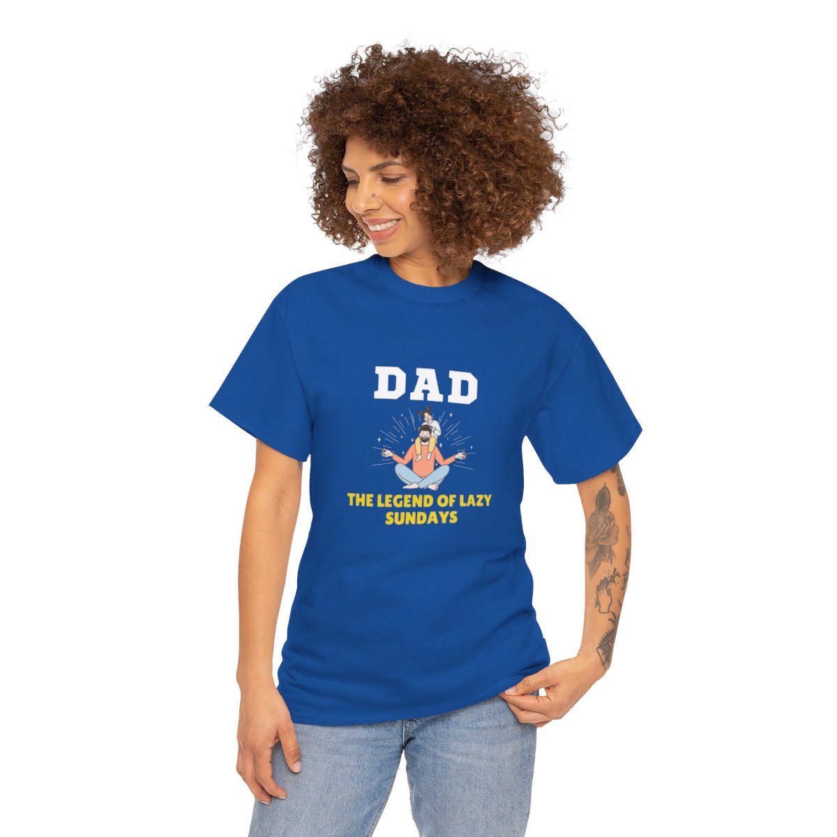 Dad: The Legend of Lazy Sundays: Unisex Heavy Cotton Tee - Image 146