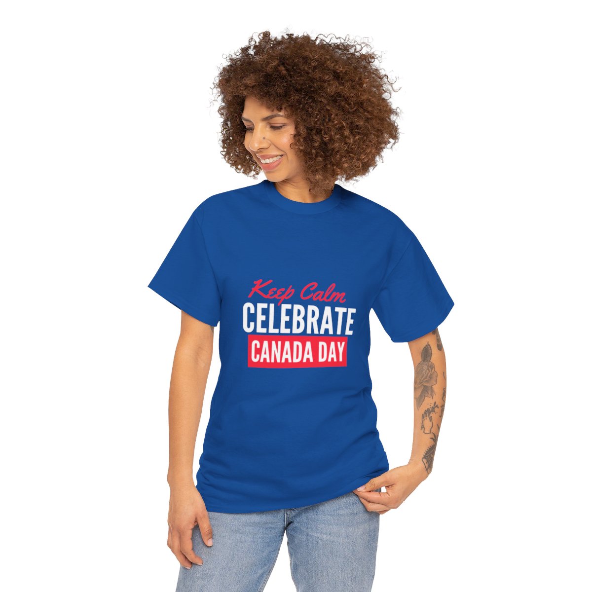 Keep Calm: Celebrate Canada Day: Unisex Heavy Cotton Tee - Image 146