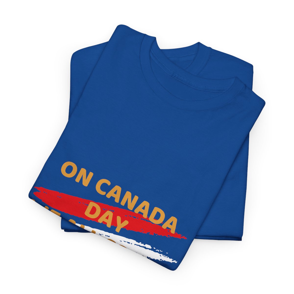 On Canada Day: We All Speak Moose: Unisex Heavy Cotton Tee - Image 6