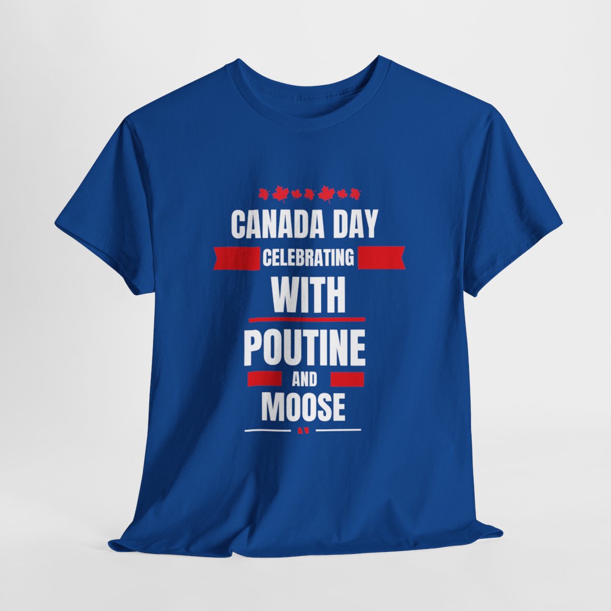 Canada Day: Celebrating With Poutine & Moose: Unisex Heavy Cotton Tee - Image 136