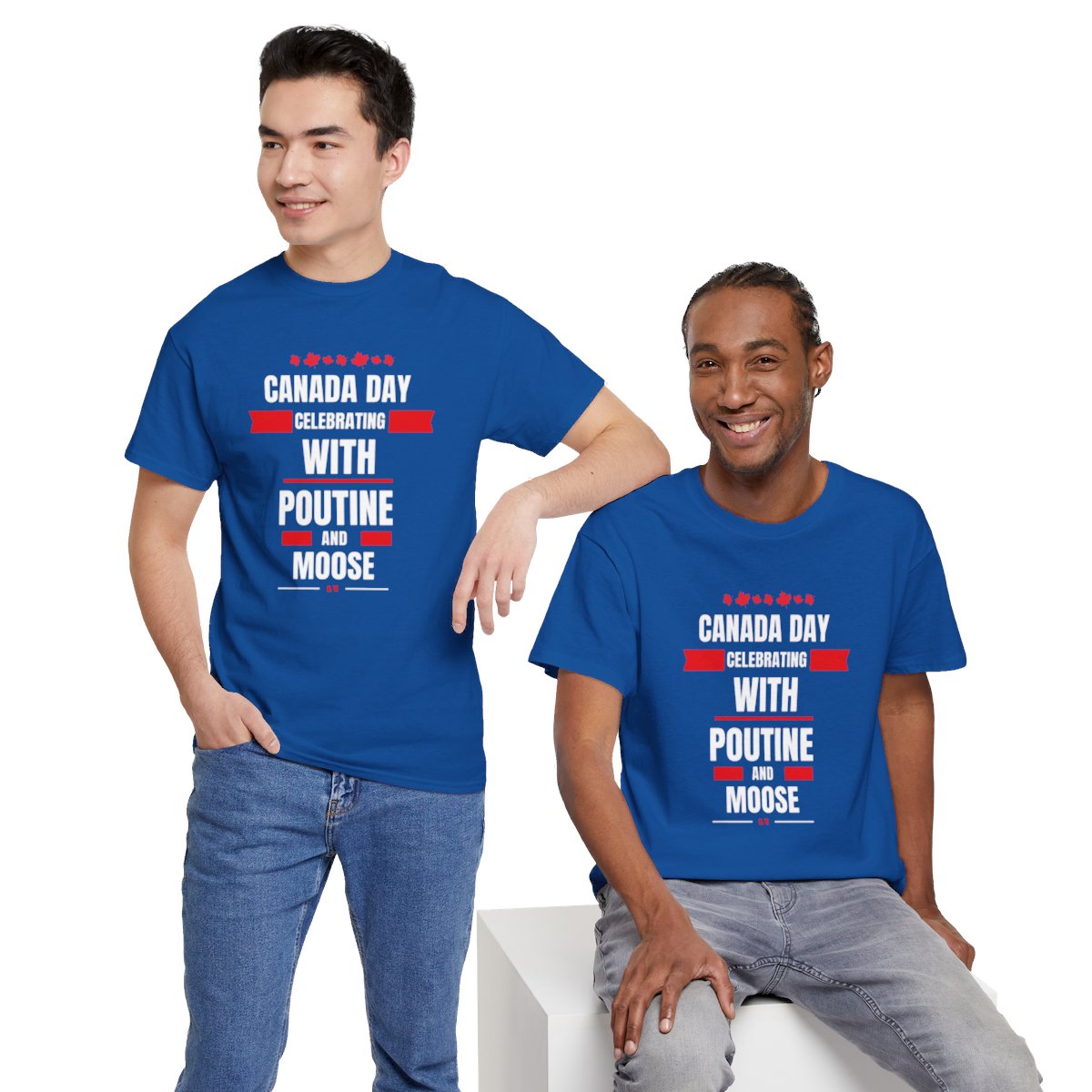 Canada Day: Celebrating With Poutine & Moose: Unisex Heavy Cotton Tee - Image 161