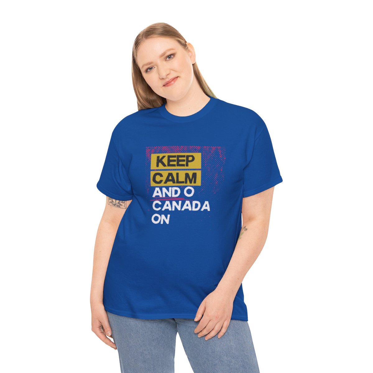 Keep Calm & O Canada On: Unisex Heavy Cotton Tee - Image 13