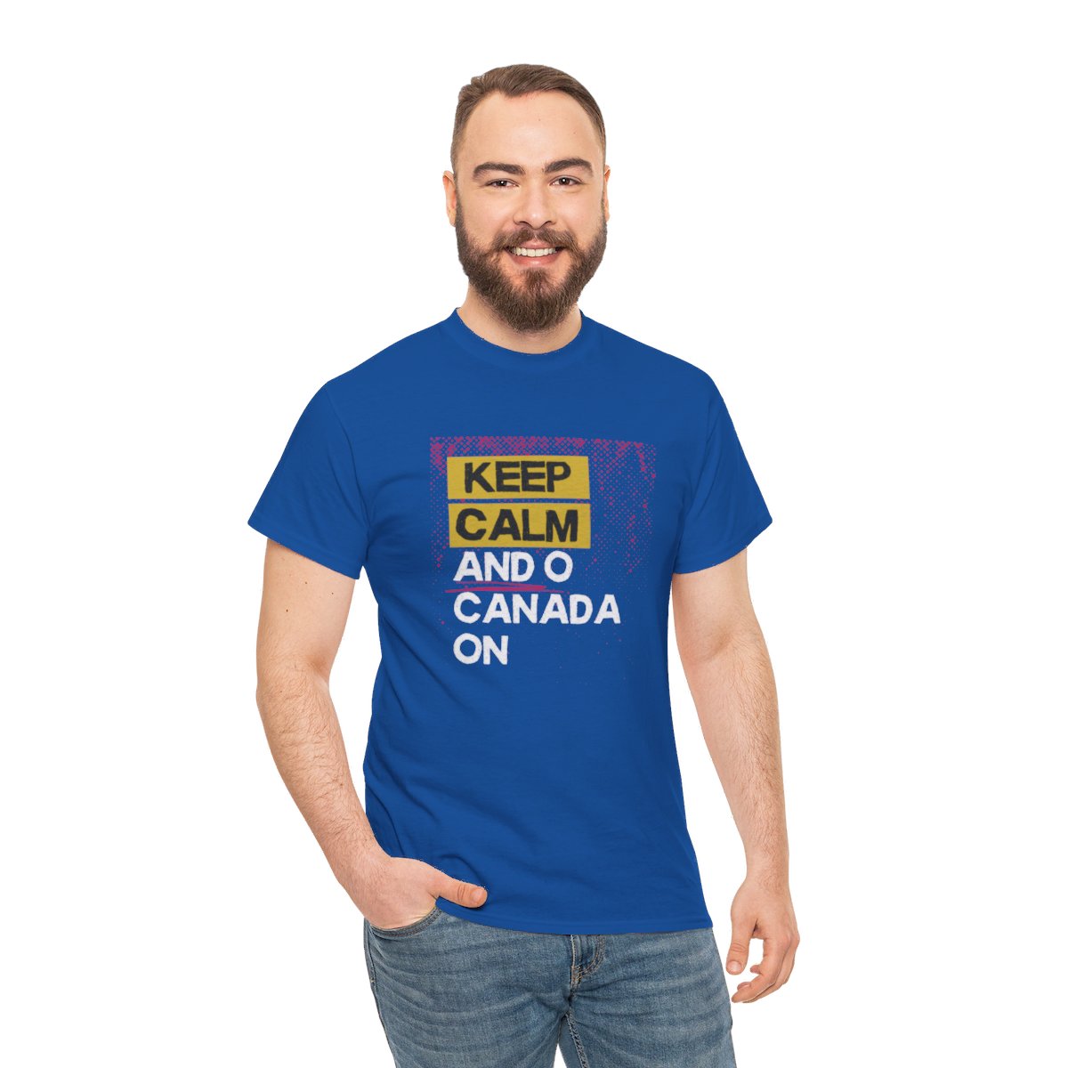 Keep Calm & O Canada On: Unisex Heavy Cotton Tee - Image 14