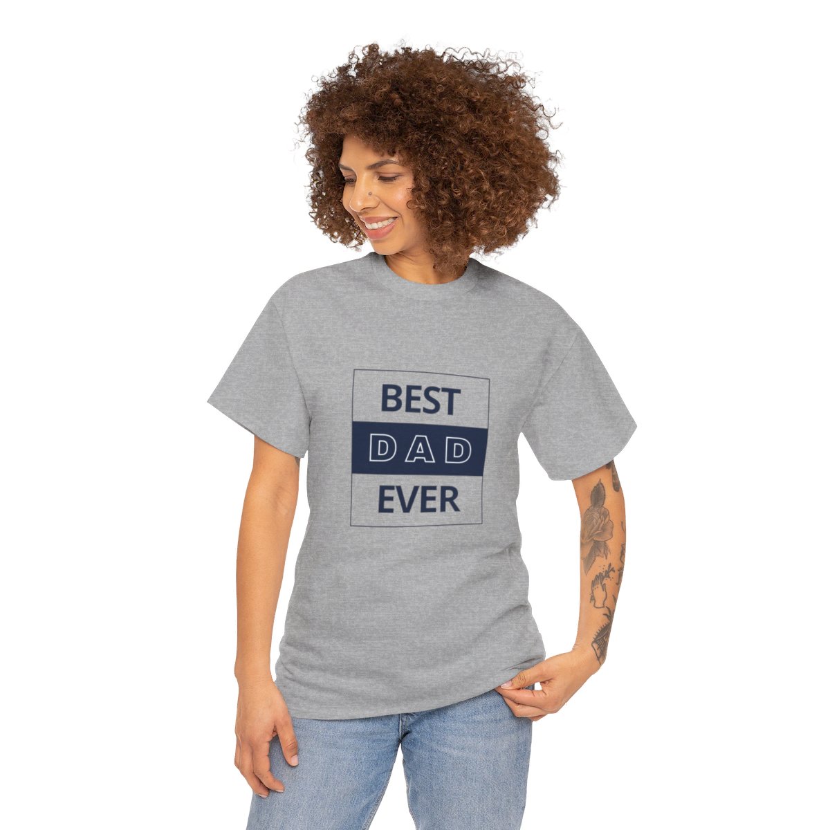 Best Dad Ever: Unisex Heavy Cotton Tee - Image 92