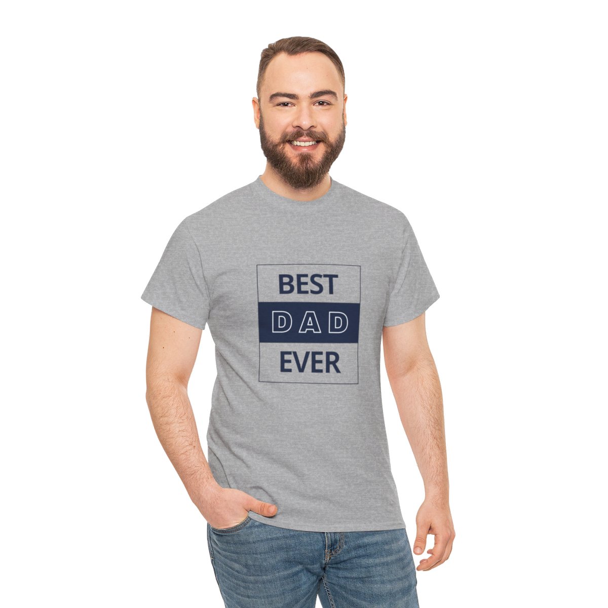 Best Dad Ever: Unisex Heavy Cotton Tee - Image 94