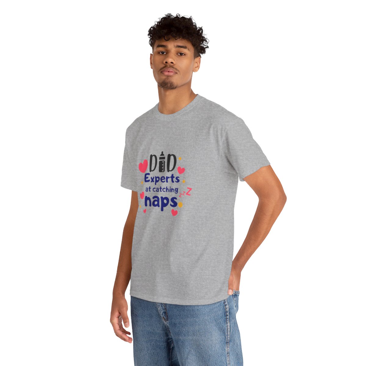 Dad: Experts at Catching Naps: Unisex Heavy Cotton Tee - Image 69
