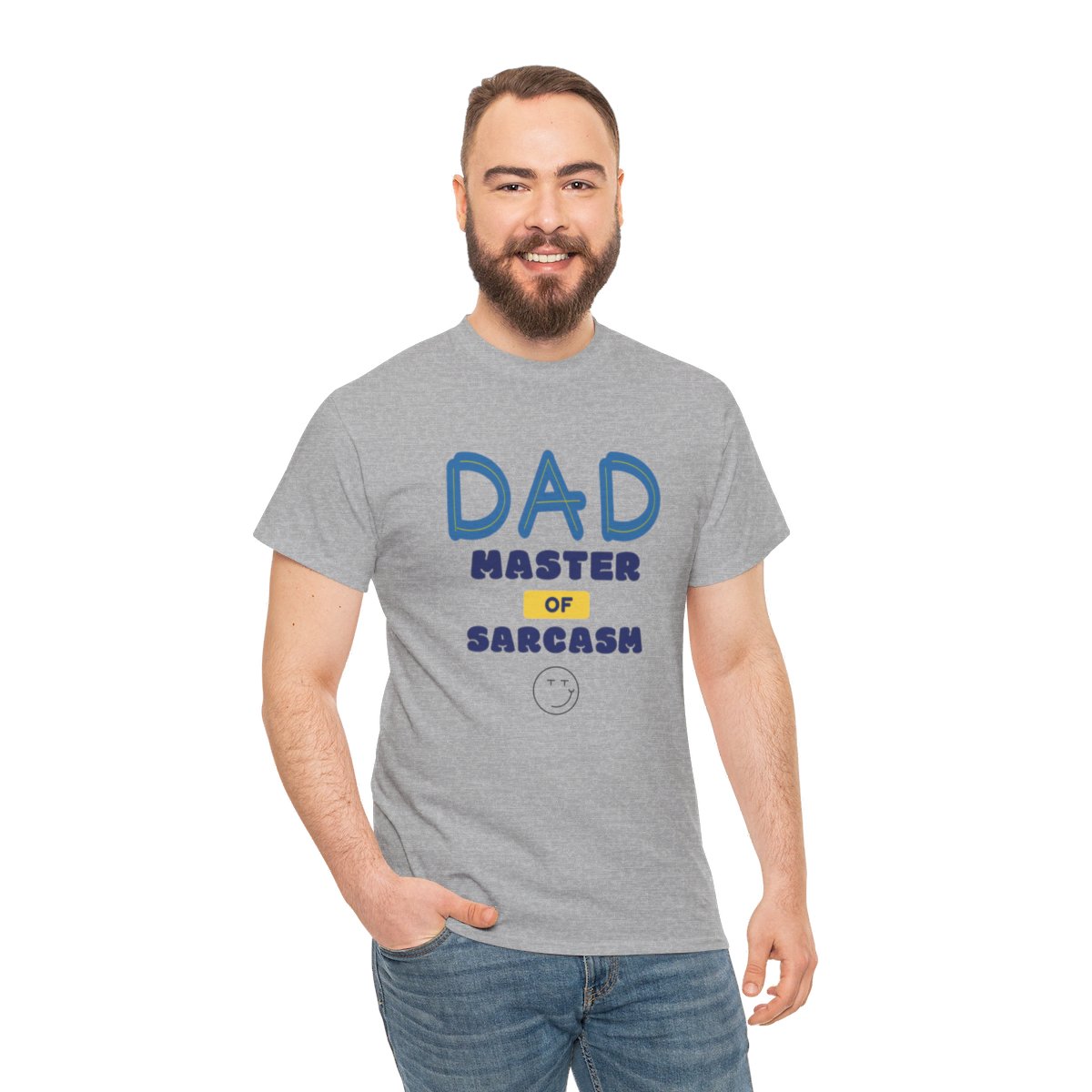 Dad: Master of Sarcasm: Unisex Heavy Cotton Tee - Image 67