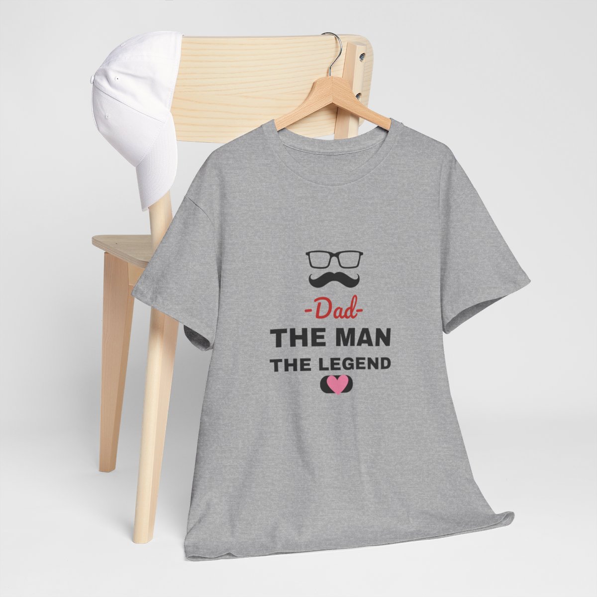 Dad, The Man, The Legend: Unisex Heavy Cotton Tee 8 Dad, The Man, The Legend: Unisex Heavy Cotton Tee - Image 8