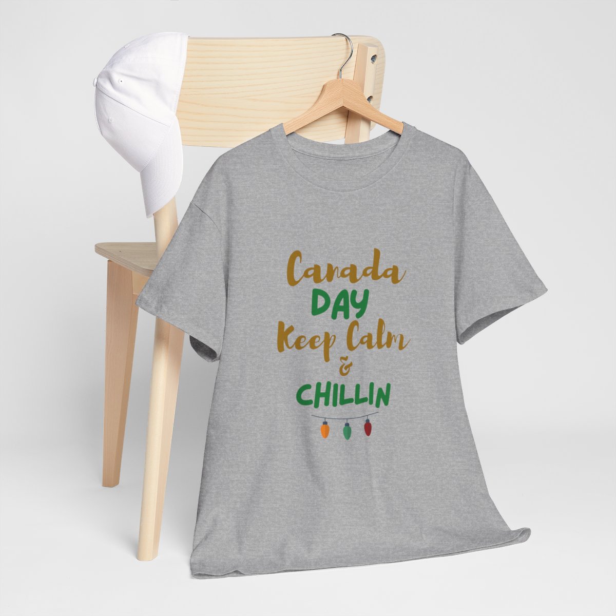 Canada Day, Keep Calm & Chillin: Unisex Heavy Cotton Tee - Image 90