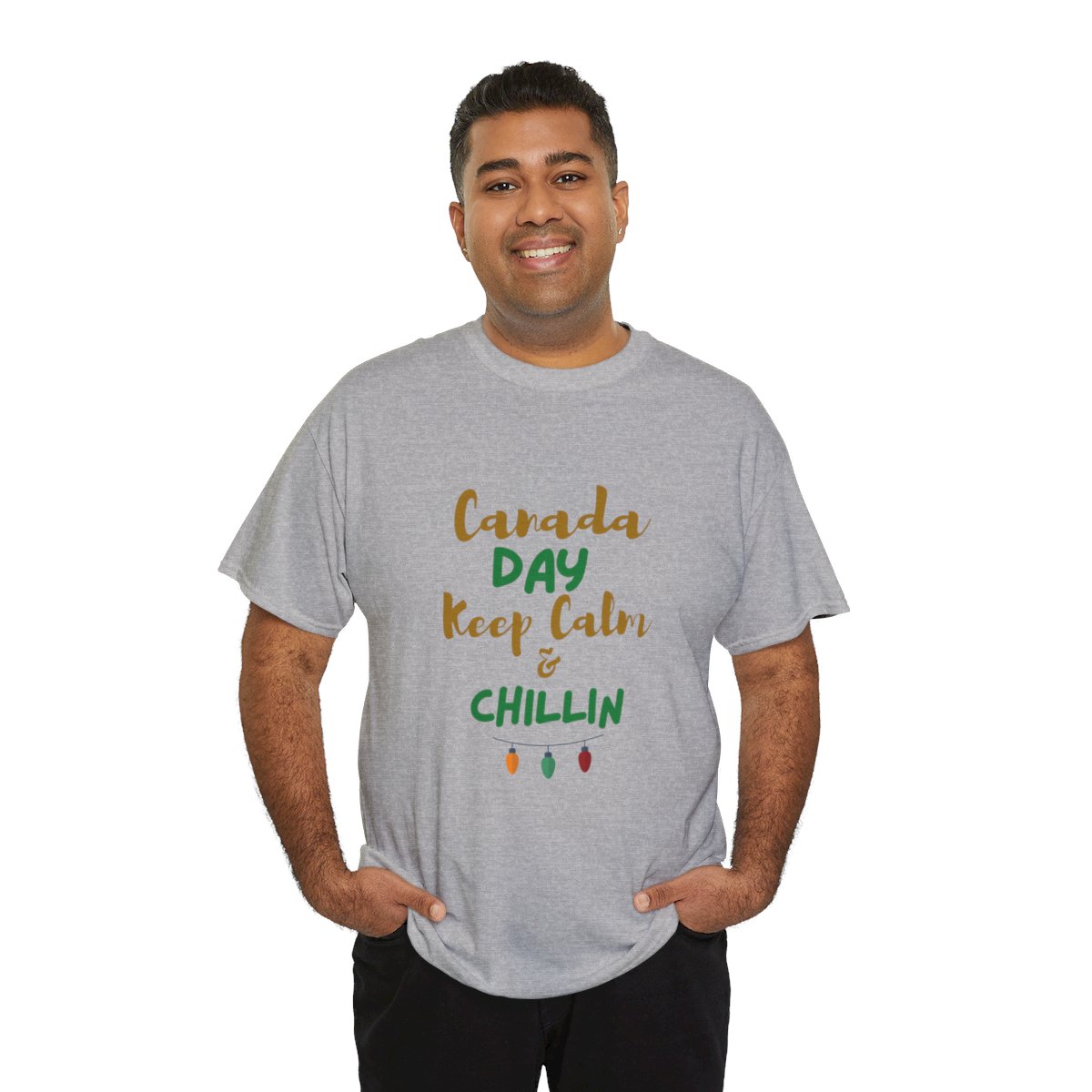 Canada Day, Keep Calm & Chillin: Unisex Heavy Cotton Tee - Image 99