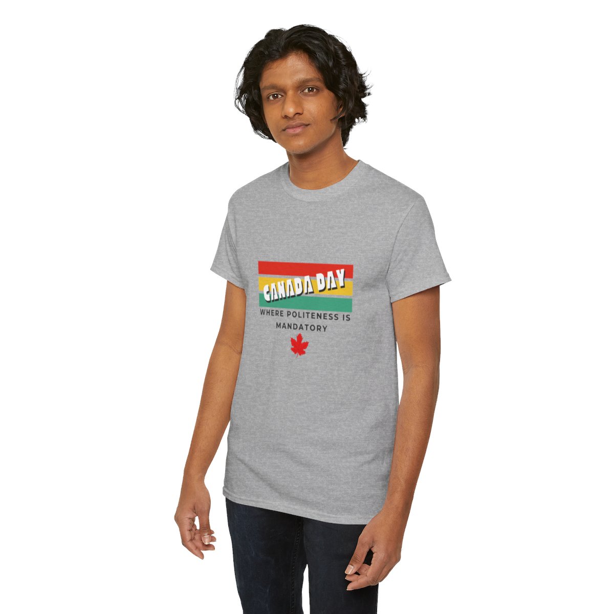 Canada Day: Where Politeness is Mandatory: Unisex Heavy Cotton Tee - Image 74