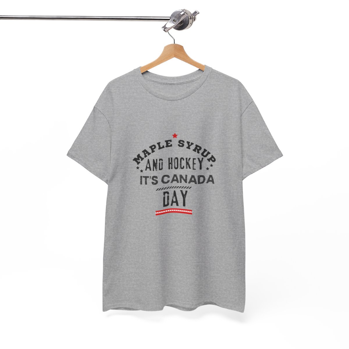 Maple Syrup & Hockey, It's Canada Day: Unisex Heavy Cotton Tee 62 Maple Syrup & Hockey, It's Canada Day: Unisex Heavy Cotton Tee - Image 62