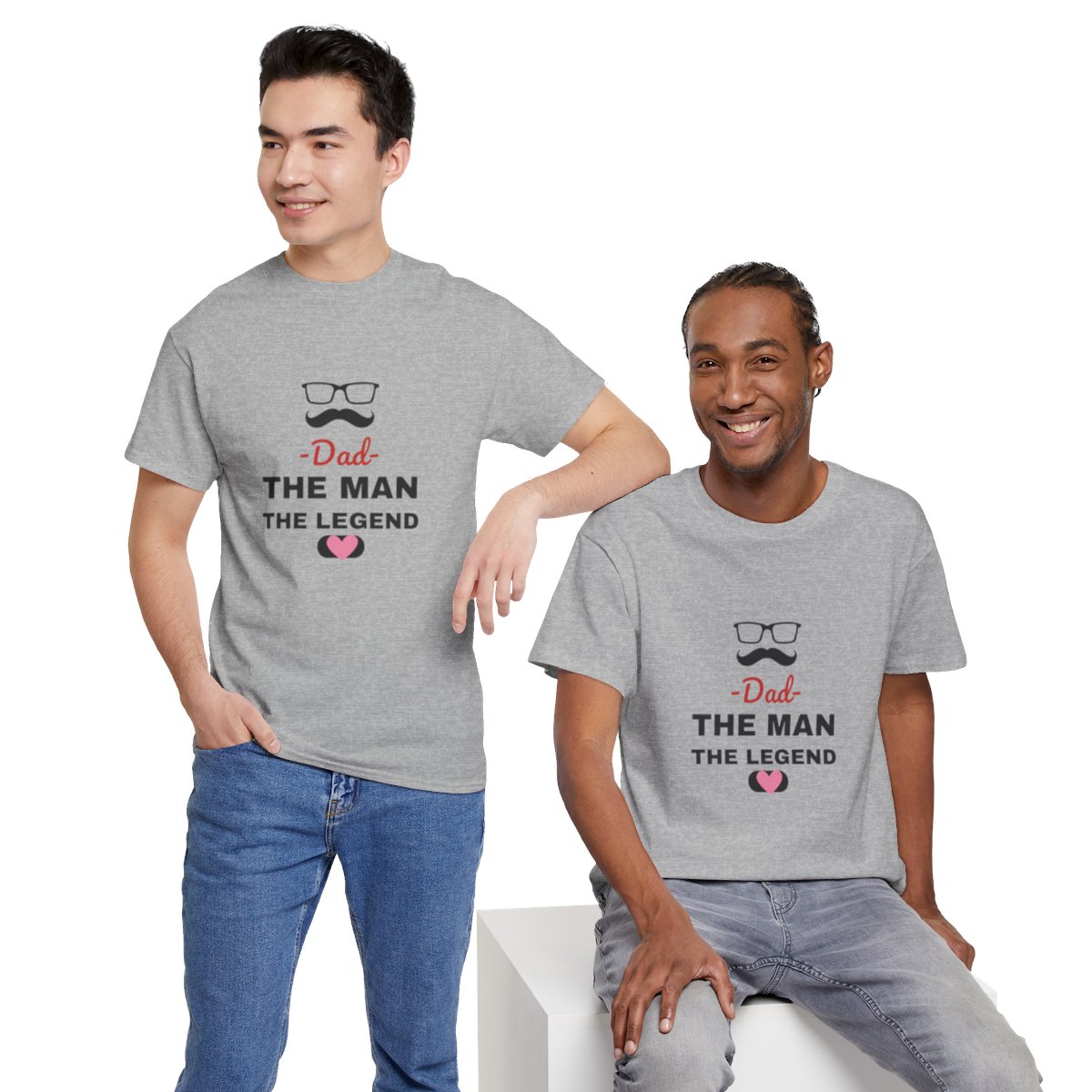 Dad, The Man, The Legend: Unisex Heavy Cotton Tee 26 Dad, The Man, The Legend: Unisex Heavy Cotton Tee - Image 26
