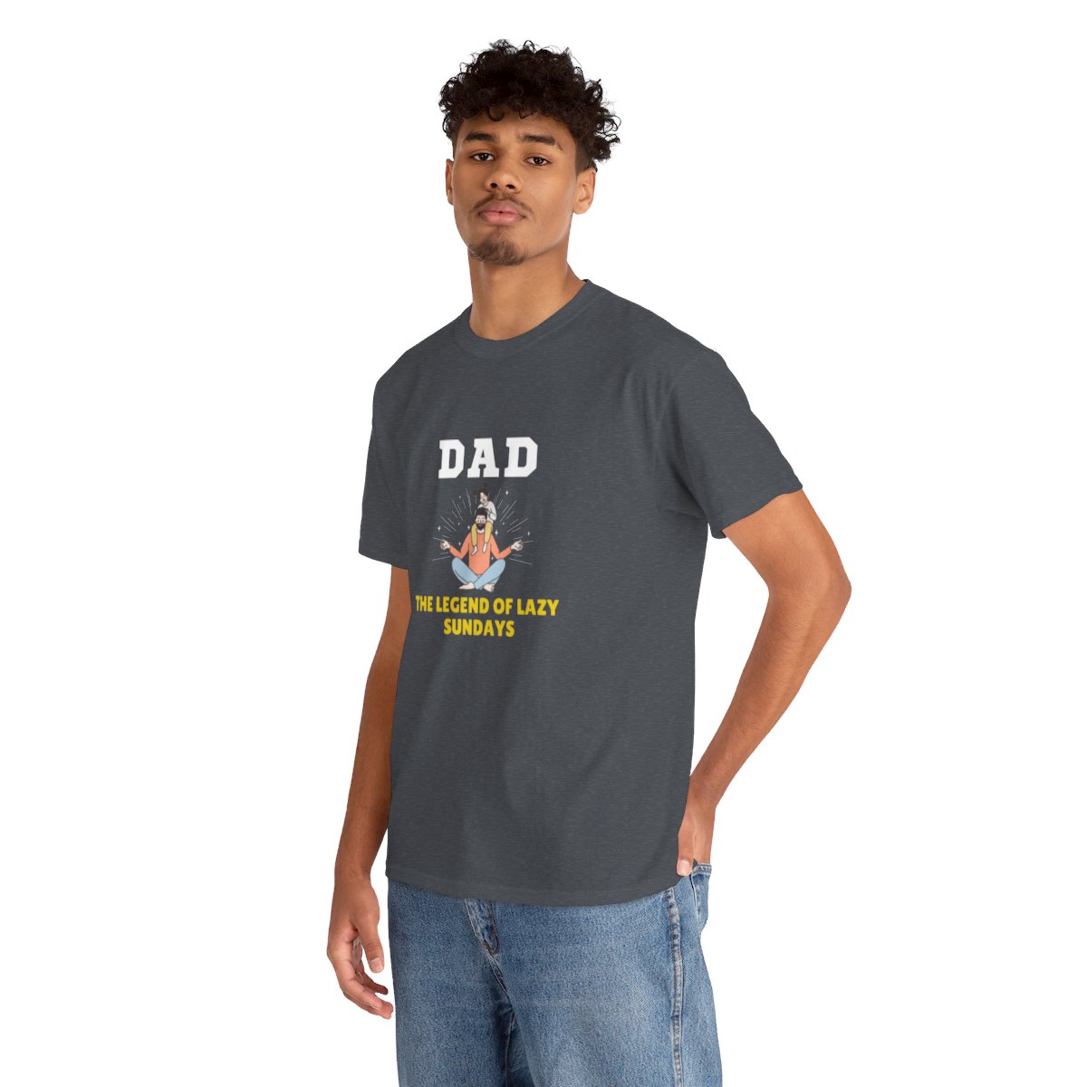 Dad: The Legend of Lazy Sundays: Unisex Heavy Cotton Tee - Image 14
