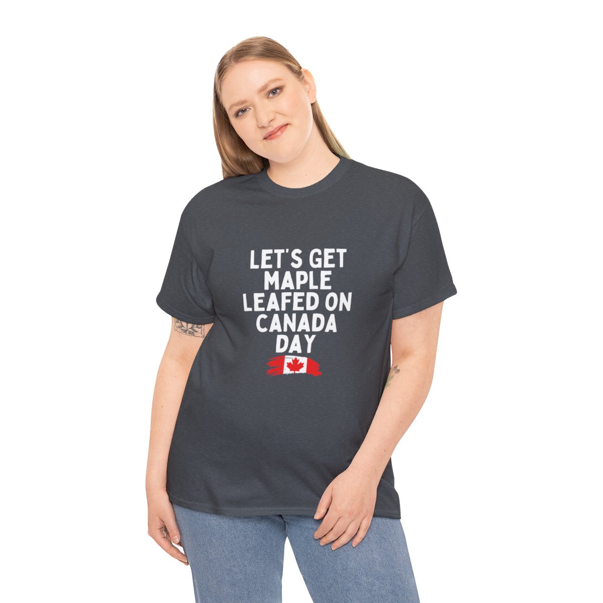 Let's Get Maple Leaf On Canada Day: Unisex Heavy Cotton Tee - Image 174