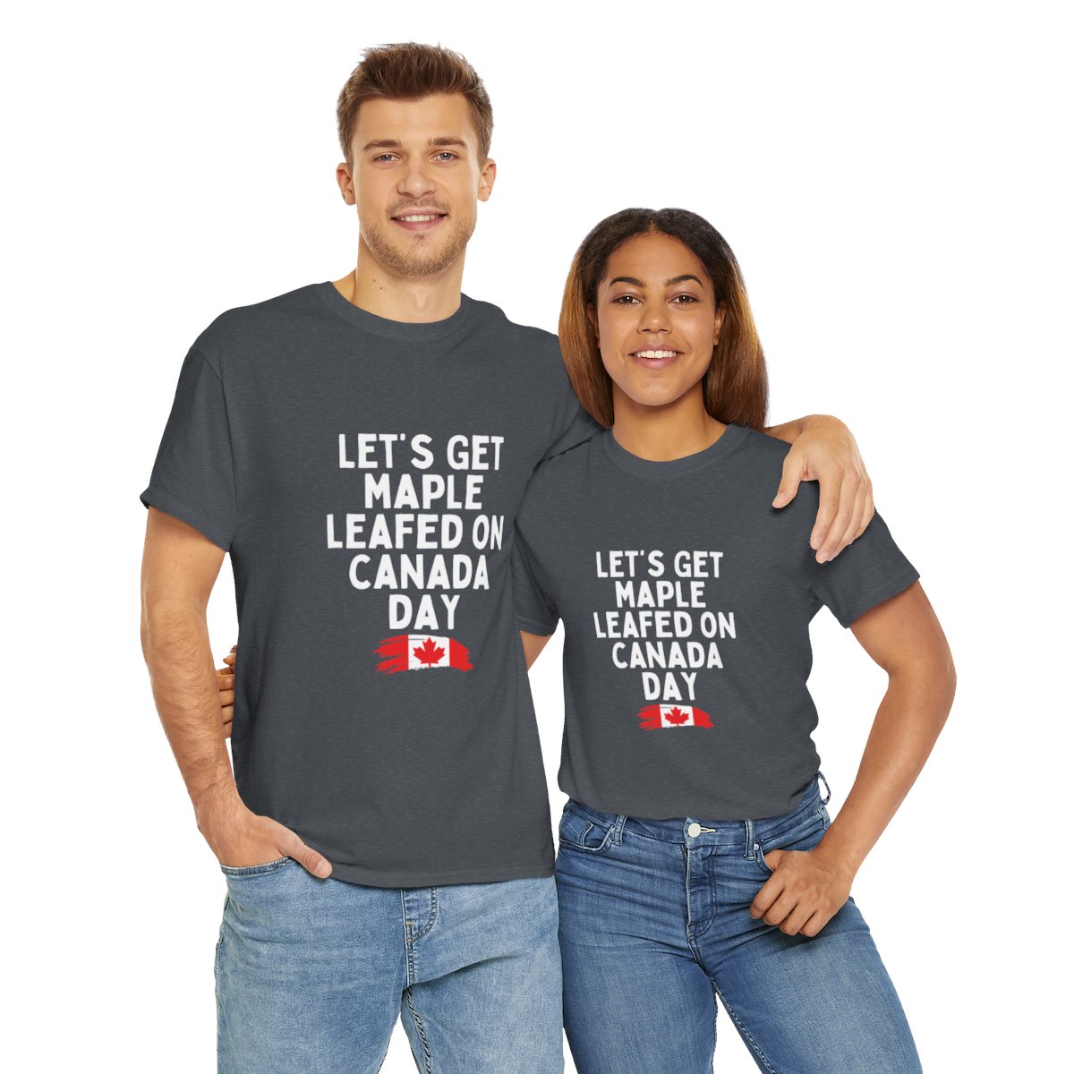Let's Get Maple Leaf On Canada Day: Unisex Heavy Cotton Tee - Image 186