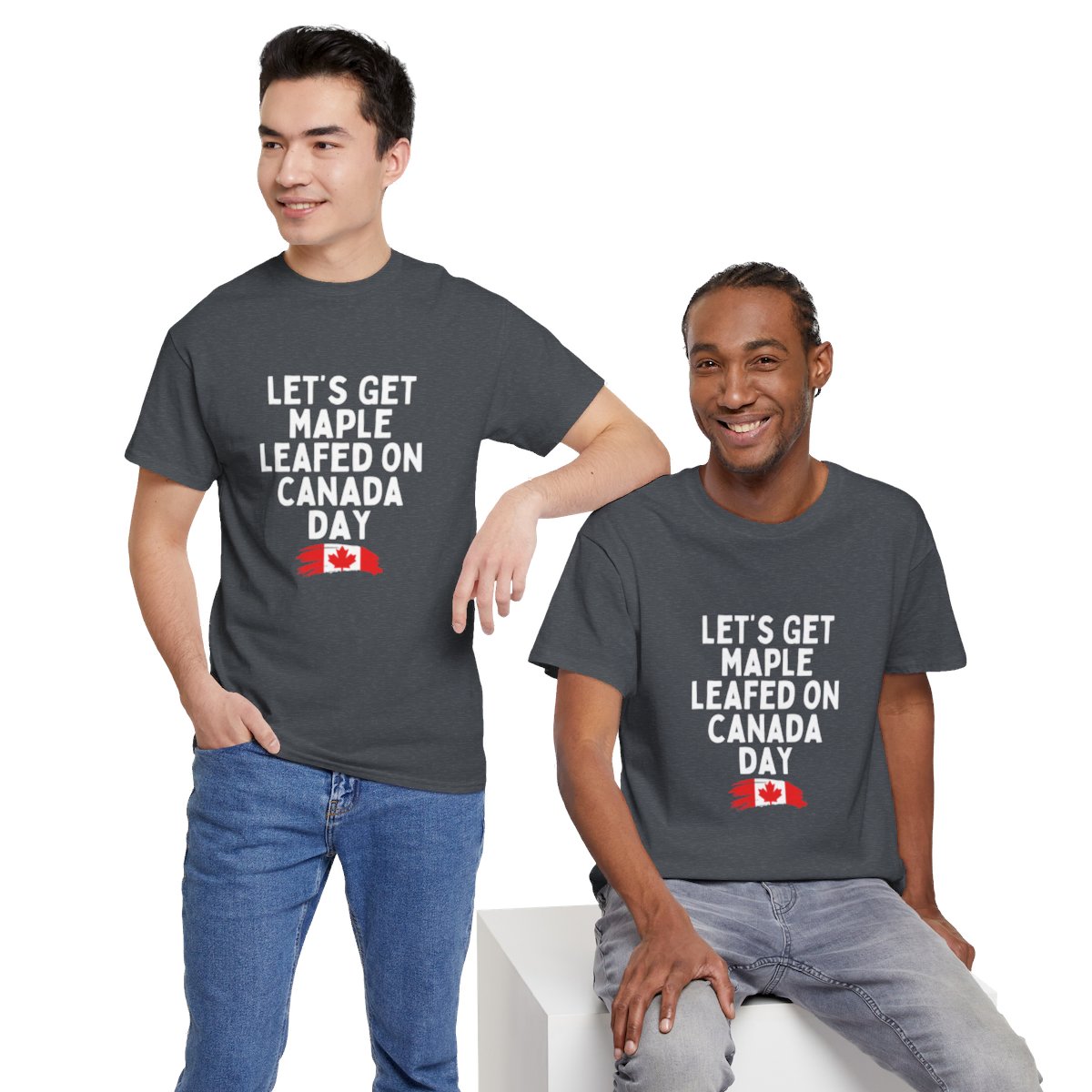 Let's Get Maple Leaf On Canada Day: Unisex Heavy Cotton Tee - Image 188