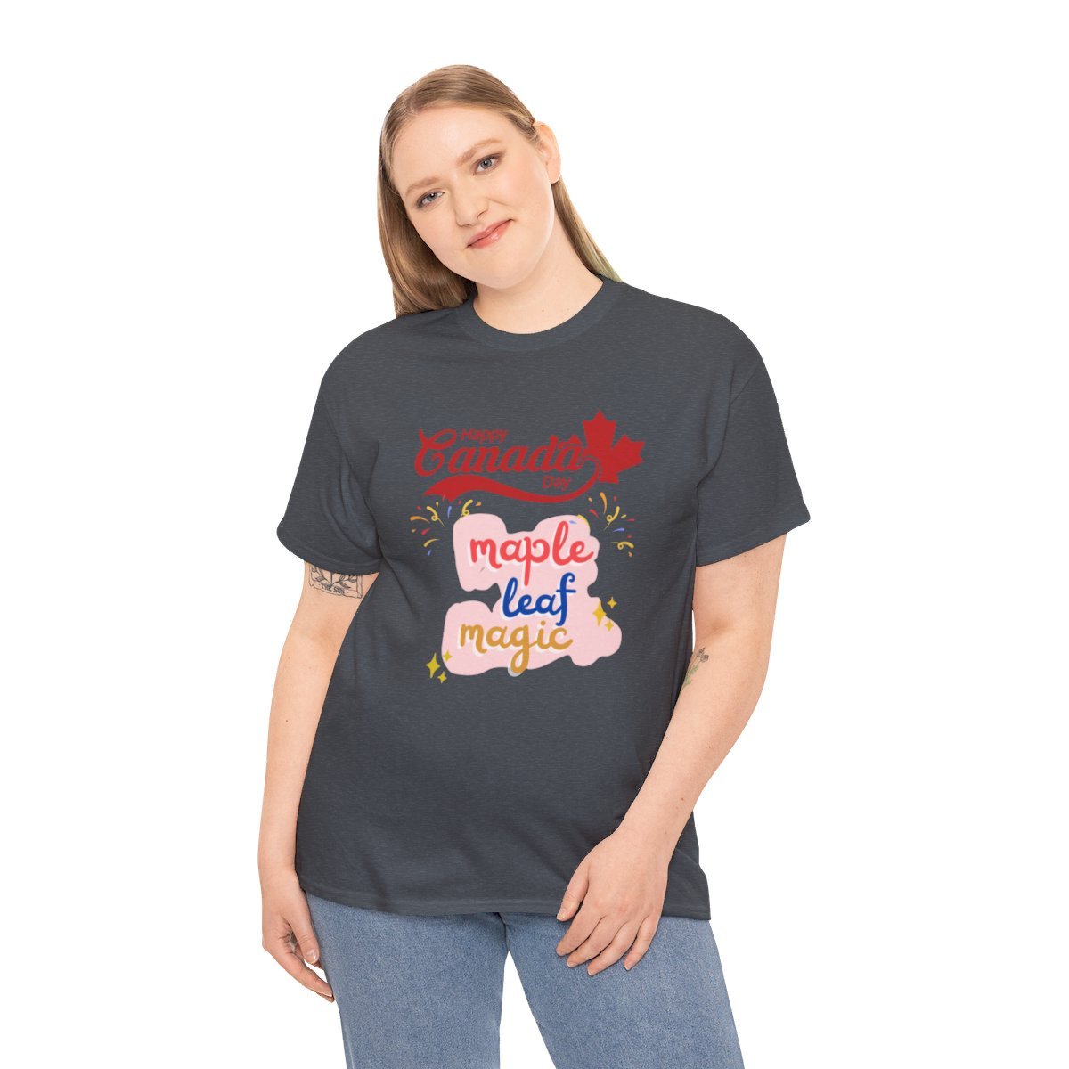 Canada Day: Maple Leaf Magic: Unisex Heavy Cotton Tee 93 Canada Day: Maple Leaf Magic: Unisex Heavy Cotton Tee - Image 93