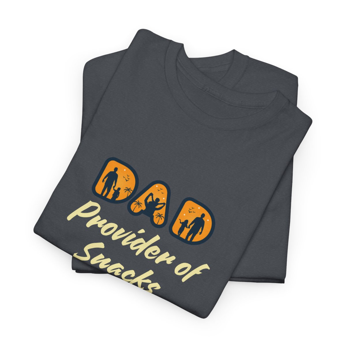 Dad: Provider of Snacks & Bad Jokes: Unisex Heavy Cotton Tee - Image 87