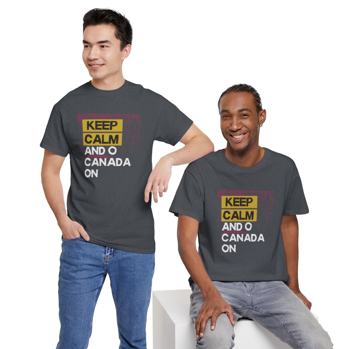 Keep Calm & O Canada On: Unisex Heavy Cotton Tee - Image 188