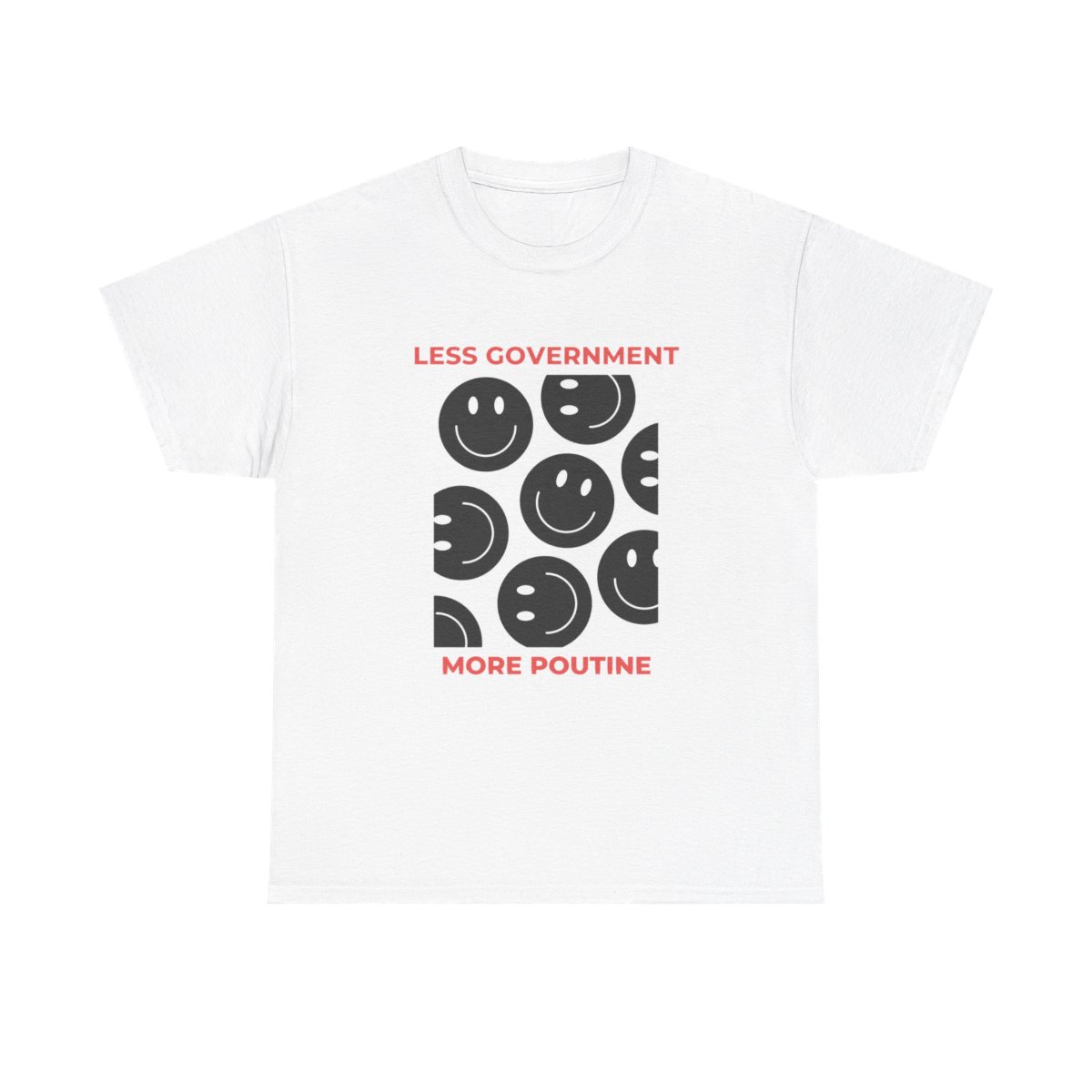 Less Government More Poutine: Unisex Heavy Cotton Tee - Image 2