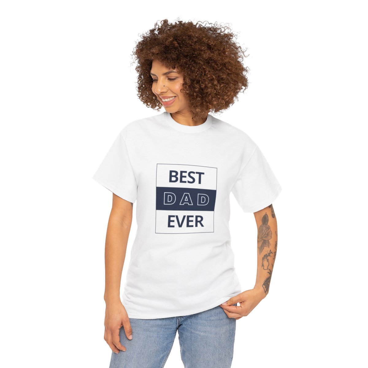 Best Dad Ever: Unisex Heavy Cotton Tee - Image 38
